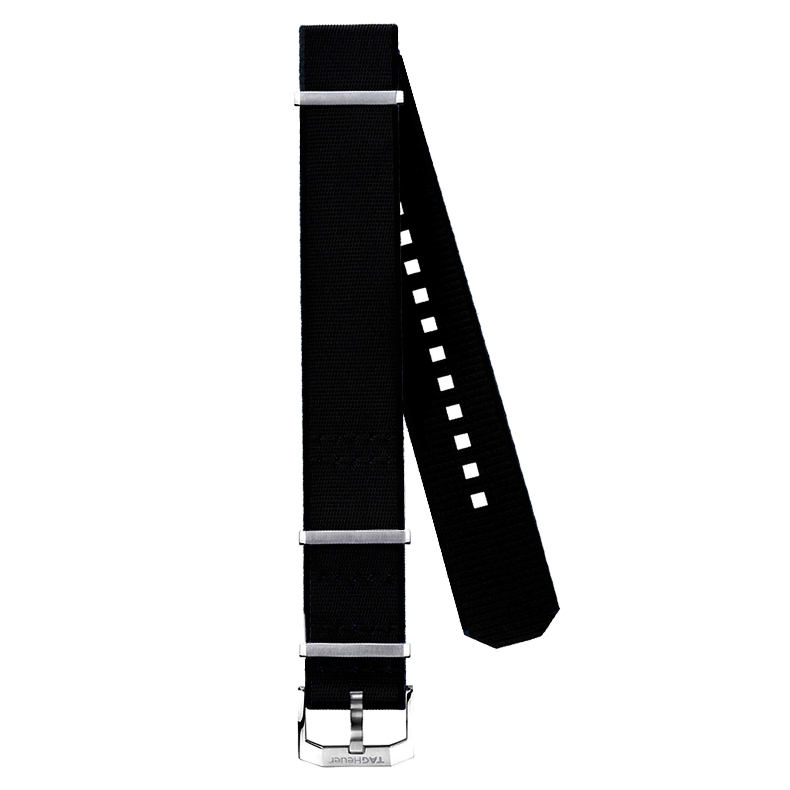 TAG HEUER AUTAVIA Black and Black Fabric Strap - 21 mm