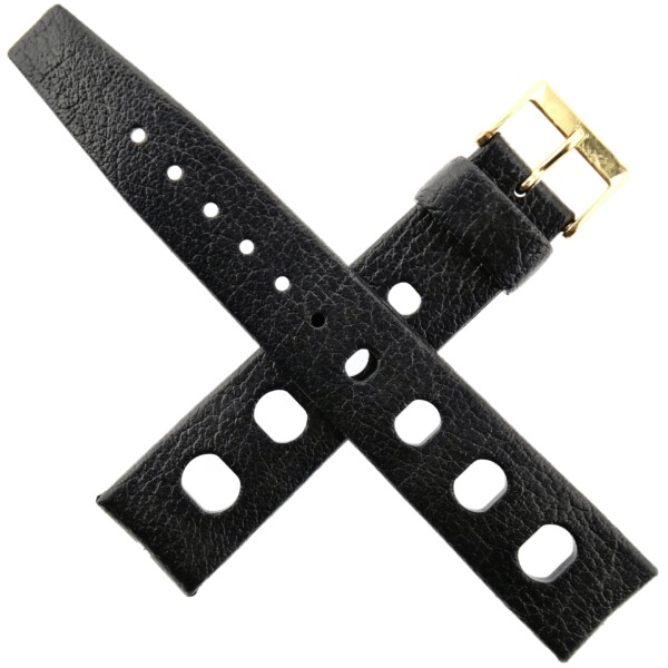 Vintage BESTFIT TROPIC SPORT Watch Strap - 23318 - 18 mm - Black - Swiss Made