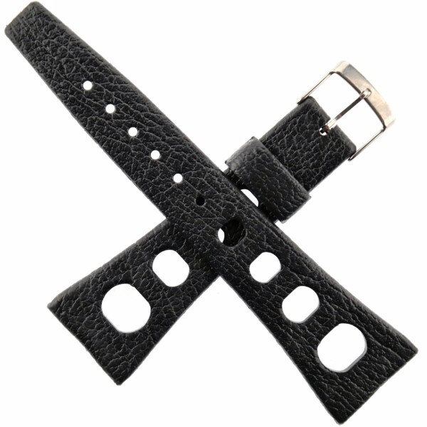Vintage BESTFIT TROPIC SPORT Watch Strap - 23924 - 24 mm - Black - Swiss Made