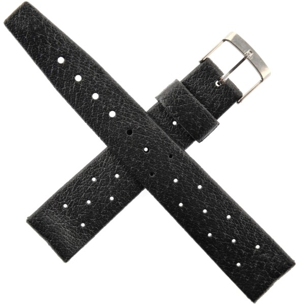 Vintage BESTFIT TROPIC STAR Watch Strap - 23218 - 18 mm - Black - Swiss Made