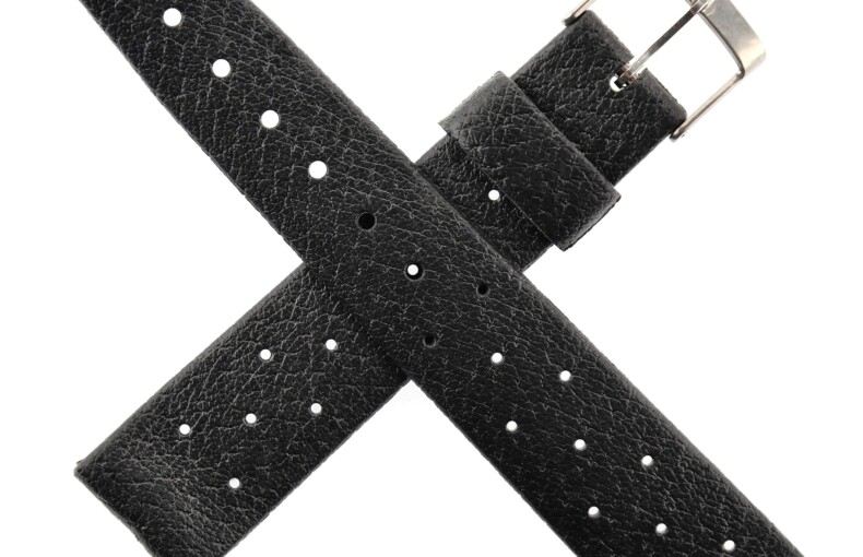 Vintage BESTFIT TROPIC STAR Watch Strap - 23218 - 18 mm - Black - Swiss Made