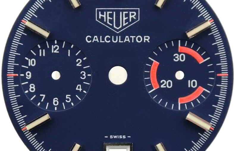 Vintage Heuer Calculator Chronograph Ref. 740.633 Watch Dial