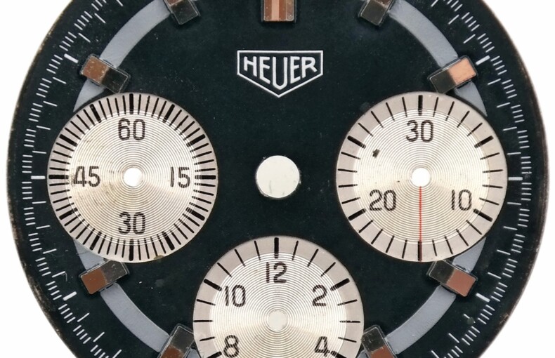 Vintage Heuer Chronograph Valjoux 726 Watch Dial