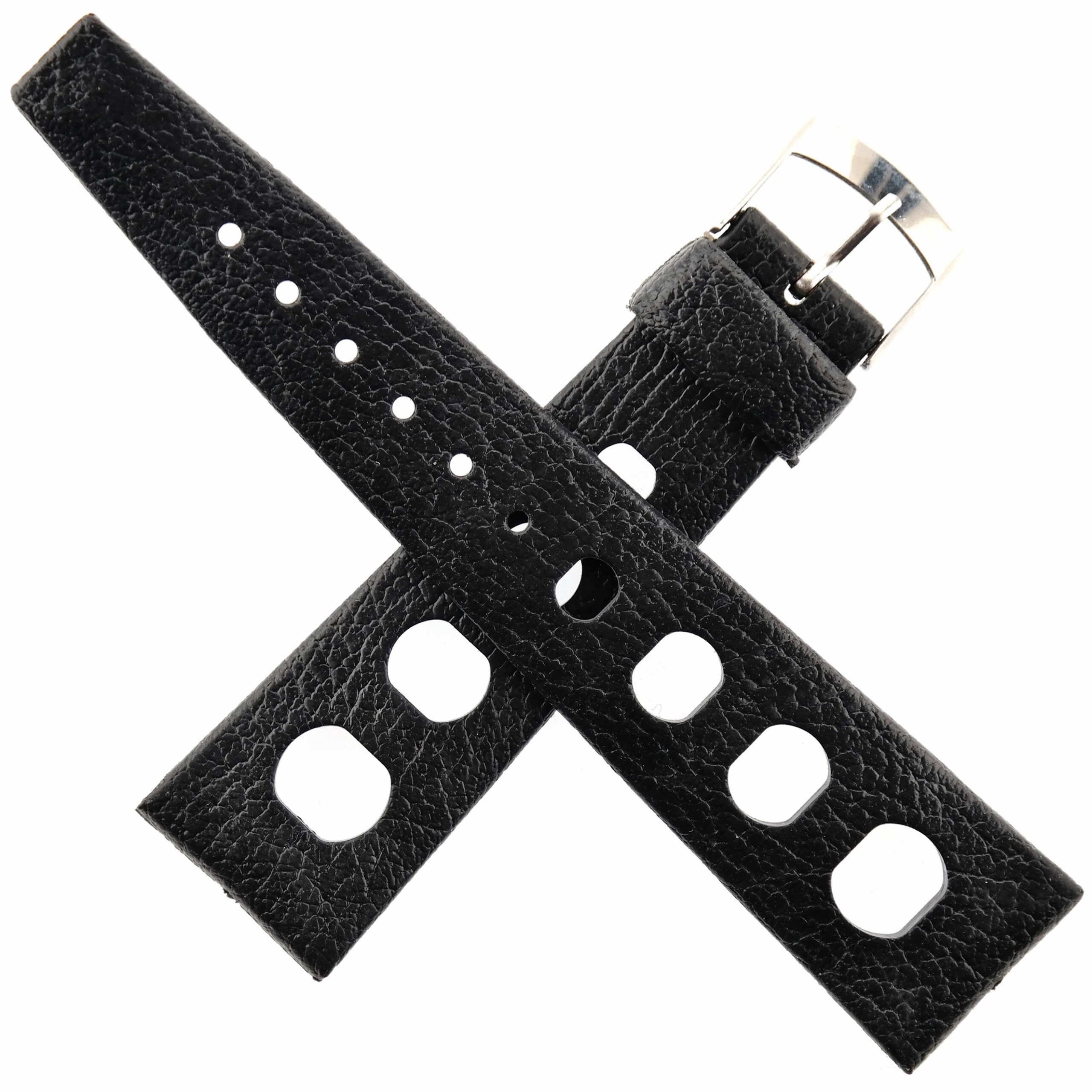Vintage Watch Strap - 1970s - 23322 - 22 mm - Rubber - Black - Swiss Made
