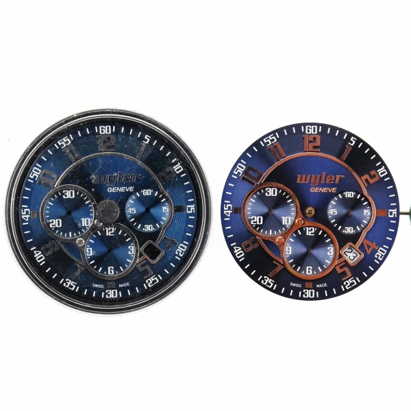WYLER Geneve Code R Automatic Chronograph Watch Movement and 2 Dials