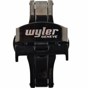 WYLER Geneve - Deployant Clasp - Buckle - Stainless Steel - Black - 22 mm